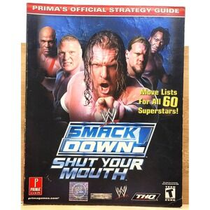 WWE Smackdown! Shut Your‎ Mouth PS2 Prima's Official Strategy Guide Book 2002